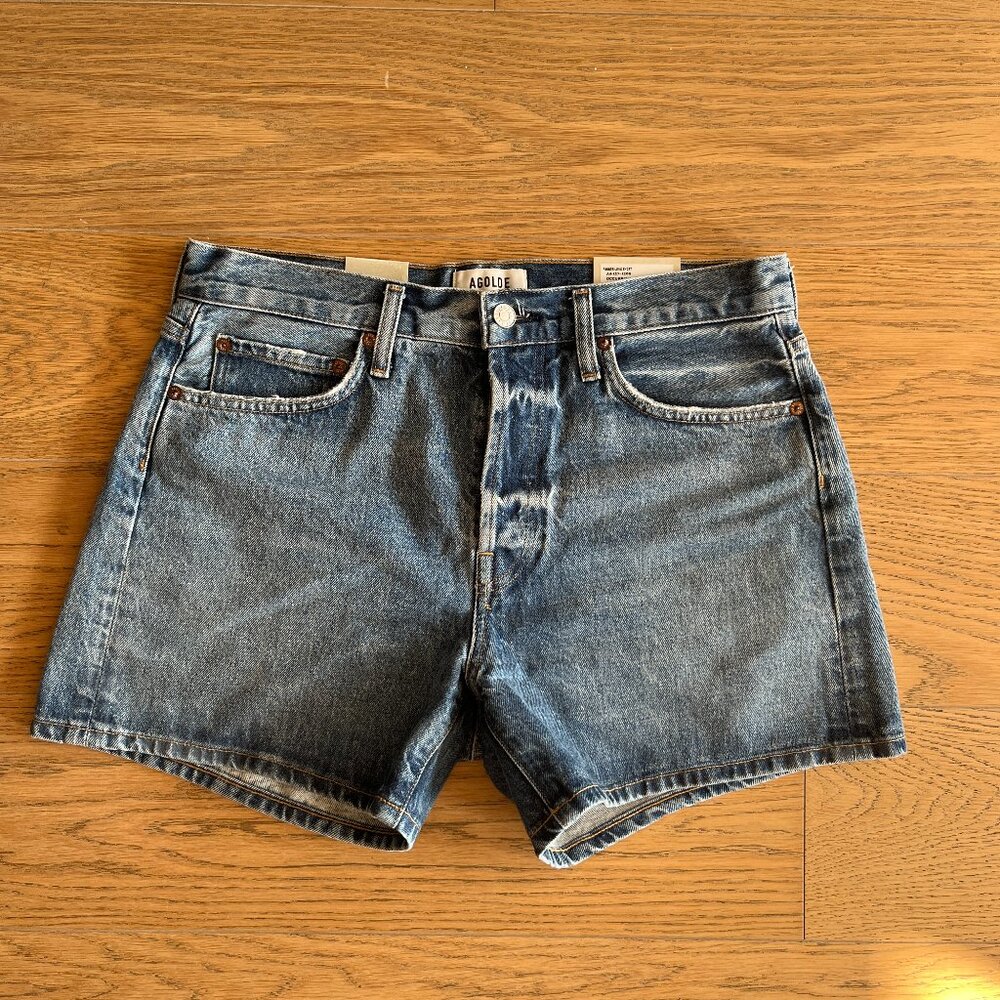 NWT Agolde Parker Long Shorts in Occurrence